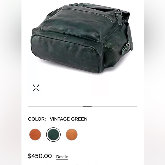 Free People x Old Trend Bryan Backpack Green NWT - Picture 7 of 17